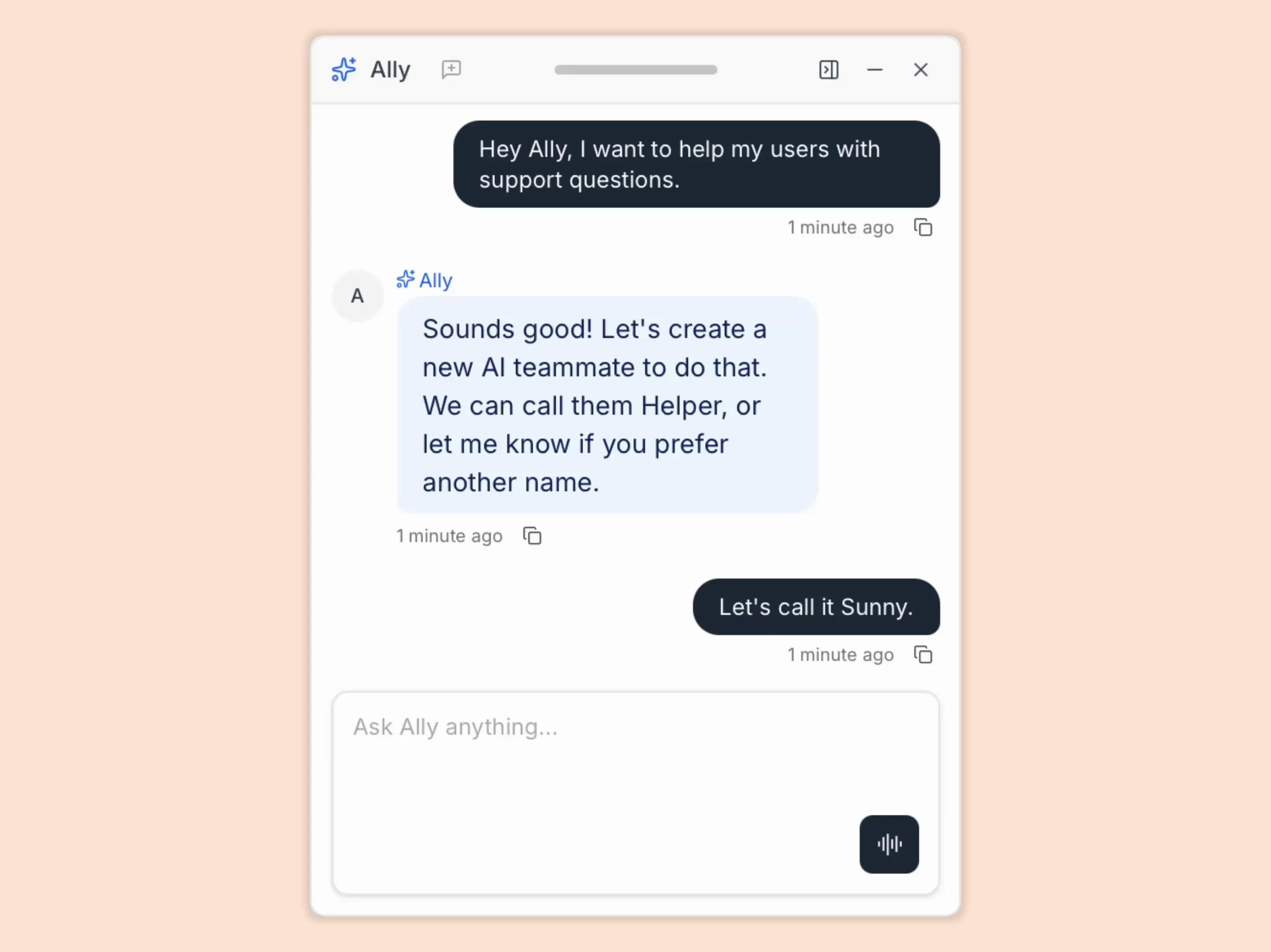 Ally helping create a new AI teammate