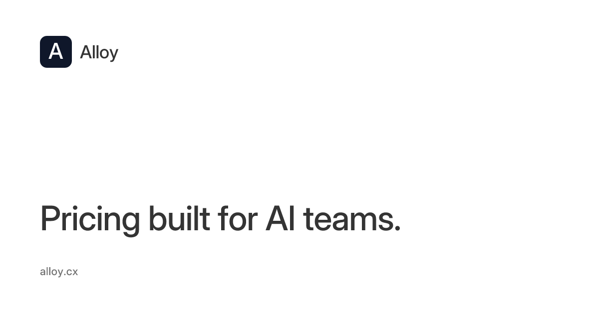 Pricing - Alloy